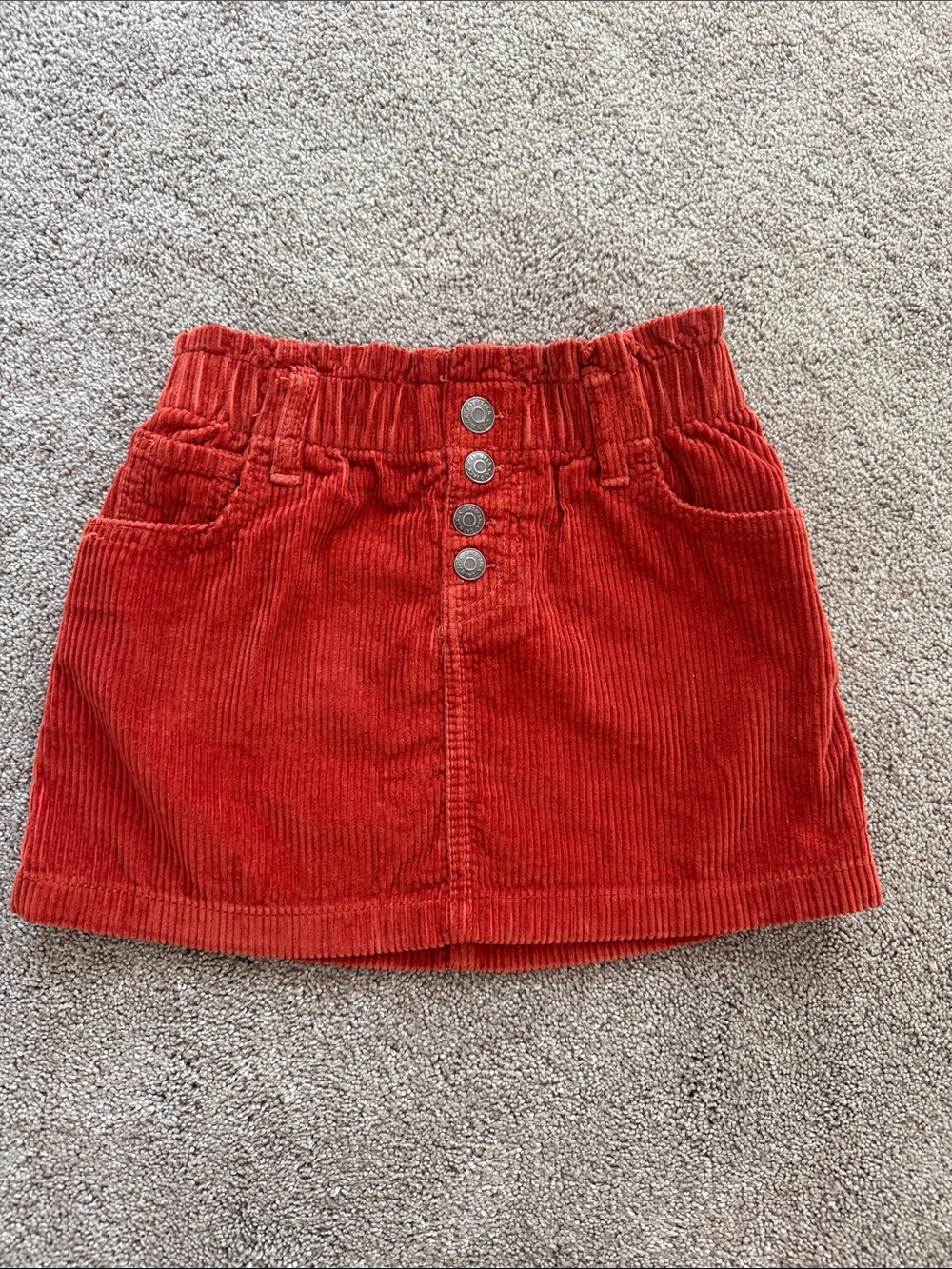 Cat & Jack Rust Red Corduroy Button-Front Skirt